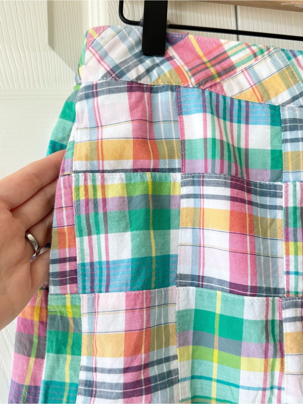 Talbots Madras Plaid Patchwork Skirt Size 2 Preppy Colorful Old Money Hamptons - Picture 2 of 9
